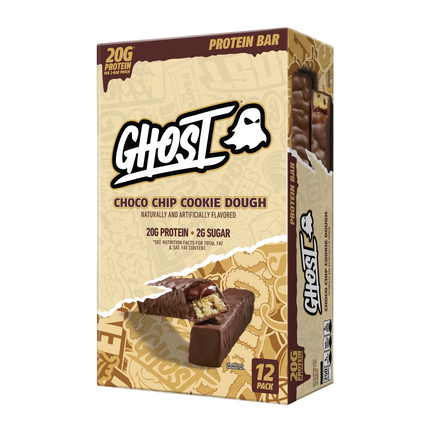 GHOST PROTEIN BARS 12X65G - Choco Chip Cookie Dough