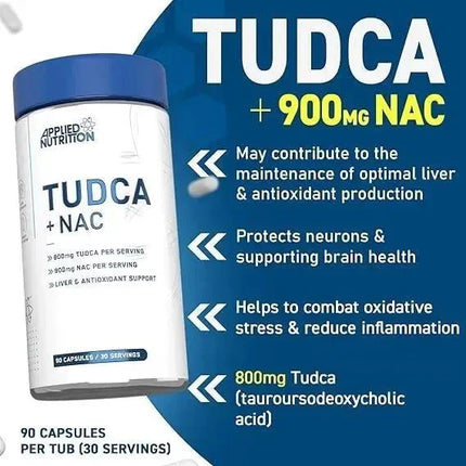 كبسولات TUDCA + NAC من Applied Nutrition