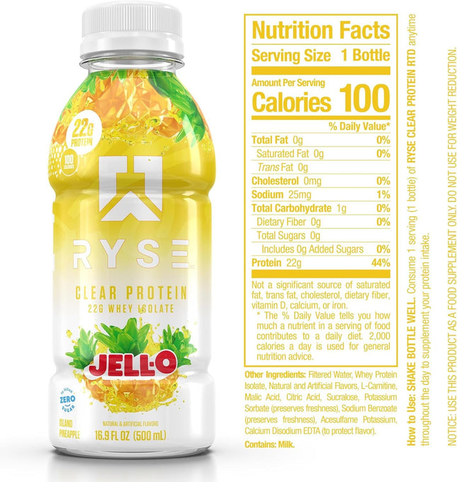 RYSE CLEAR PROTEIN SHAKE - 500 ML BOTTLE