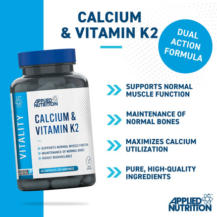 Applied Nutrition كالسيوم وفيتامين K2