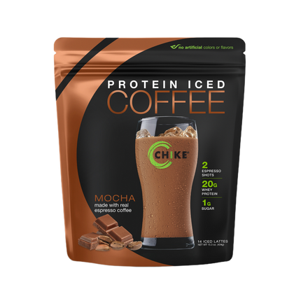 CHIKE PROTEIN ICED COFFEE – 20G PROTEIN, 2 ESPRESSO SHOTS, LOW SUGAR (14 SERV BAG)
