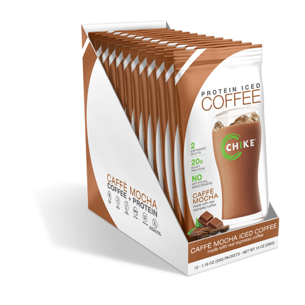 CHIKE NATURAL PROTEIN ICED COFFEE – SACHETS, 20G PROTEIN + ESPRESSO, NATURALLY SWEETENED