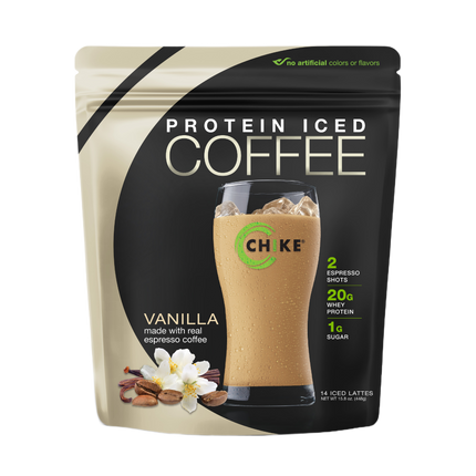 CHIKE PROTEIN ICED COFFEE – 20G PROTEIN, 2 ESPRESSO SHOTS, LOW SUGAR (14 SERV BAG)