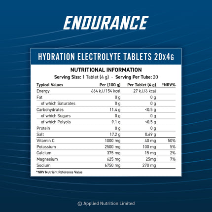 Applied Nutrition Endurance Hydration Electrolyte Tablets