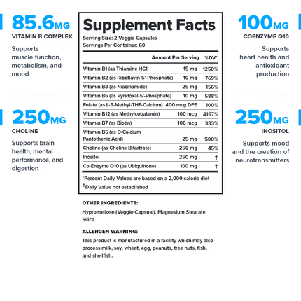 LEGION VITAMIN B COMPLEX – دعم كامل من فيتامينات ب للطاقة والتمثيل الغذائي 60 حصة