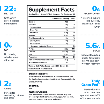 LEGION WHEY+ ISOLATE POWDER – ULTRA‑FILTERED GRASS FED PROTEIN 30 SERV