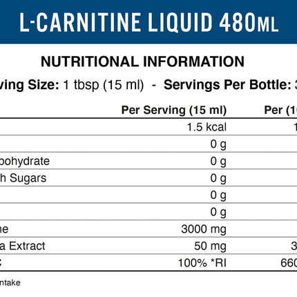 Applied Nutrition Liquid L Carnitine 3000