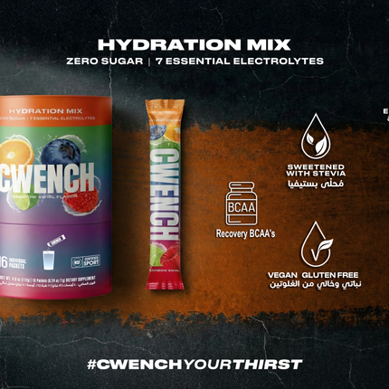 CWENCH HYDRATION ELECTROLYTE MIX + BCAA (16 STICKS)
