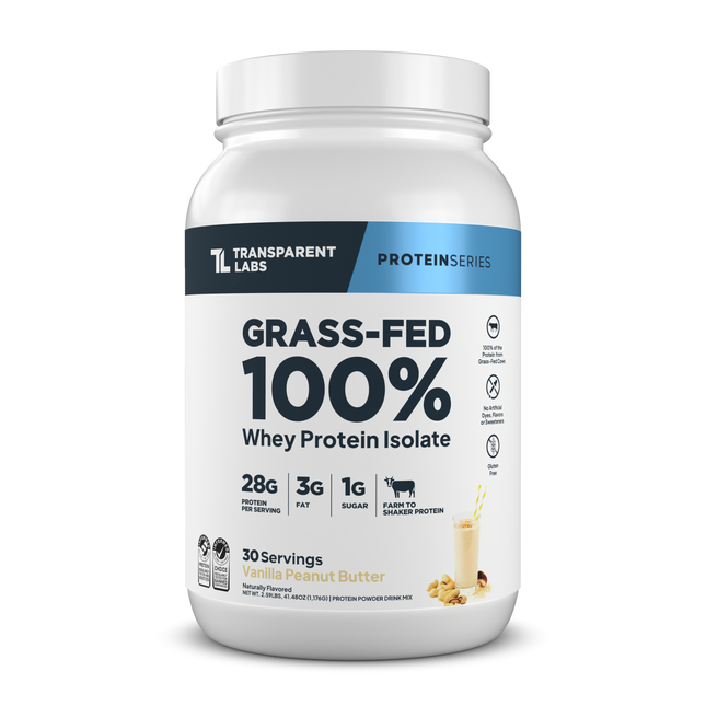 Transparent Labs® Grass-Fed Whey Protein Isolate – 2LB / Vanilla Peanut Butter