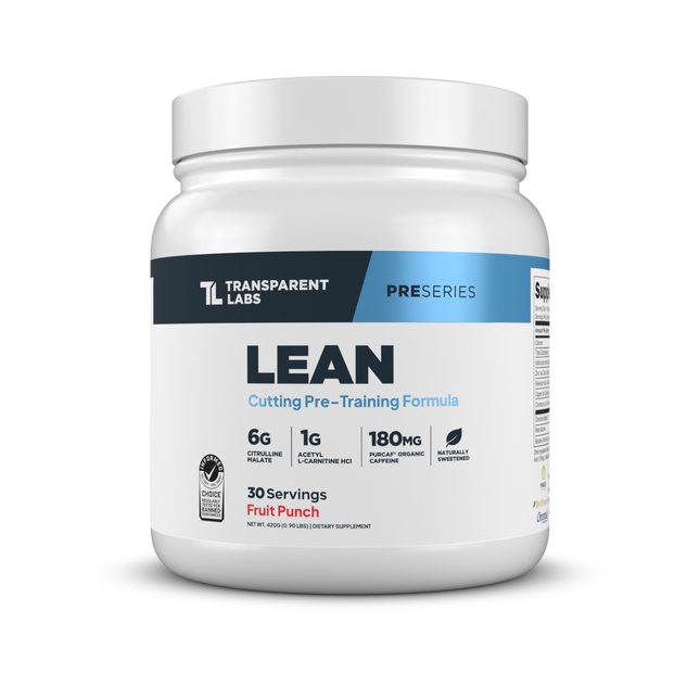 Transparent Labs® Lean – Pre-Workout 30 Serv – Fruit Punch