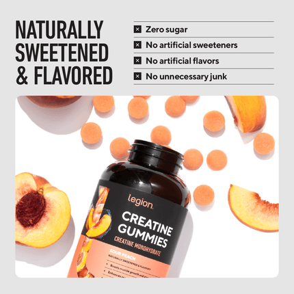 LEGION CREATINE GUMMIES – MICRONIZED CREATINE MONOHYDRATE IN CHEWABLE GUMMIES 120/150 CT