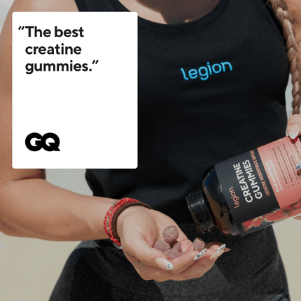 LEGION CREATINE GUMMIES – MICRONIZED CREATINE MONOHYDRATE IN CHEWABLE GUMMIES 120/150 CT
