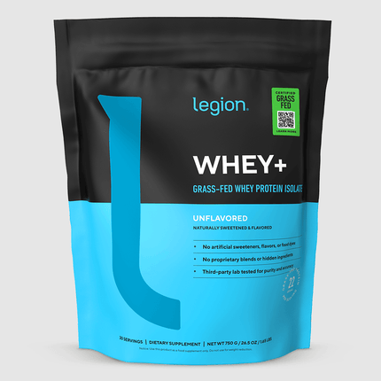 LEGION WHEY+ ISOLATE POWDER – ULTRA‑FILTERED GRASS FED PROTEIN 30 SERV